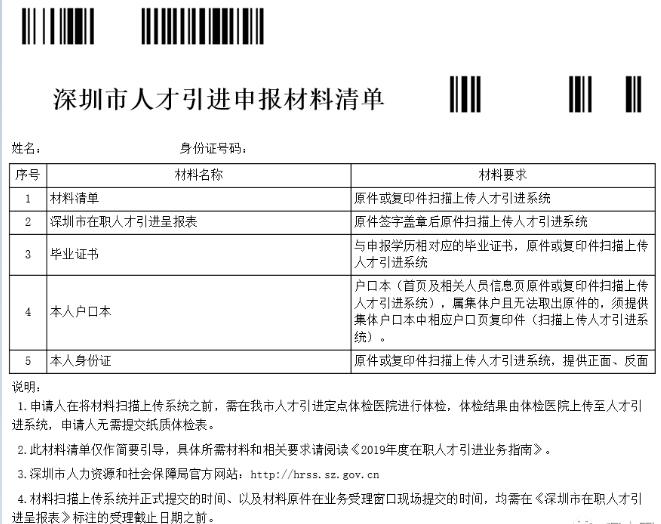 2020年全日制学历大学生深圳市入户人才引进申报材料样板(图2)