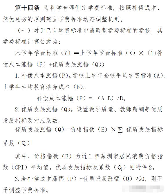 深圳市坪山区民办义务教育收费管理办法(征求意见稿)(图2)